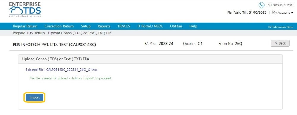 Import TDS/TXT File import tds/txt file
