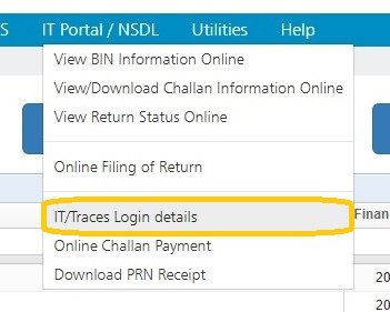 IT/Traces Login Details