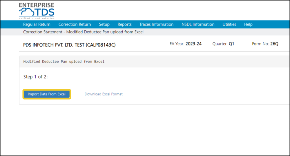 import data from Excel