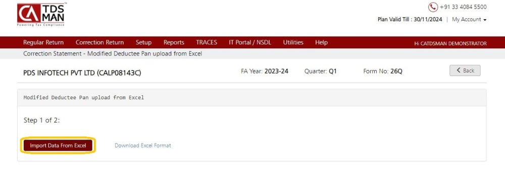 import data from Excel