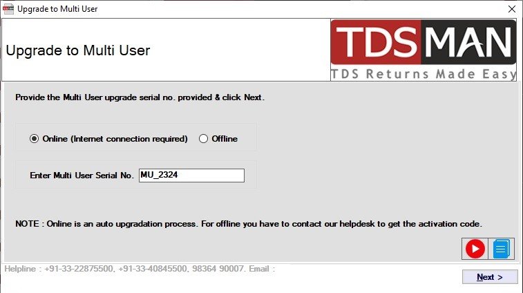 Multi User Upgradation Multi User Upgradation