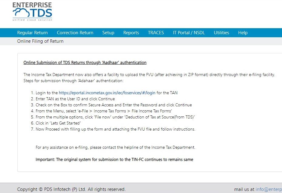 online-filing-of-return