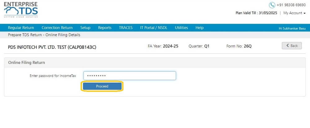 Online Filling of Return online filling of return