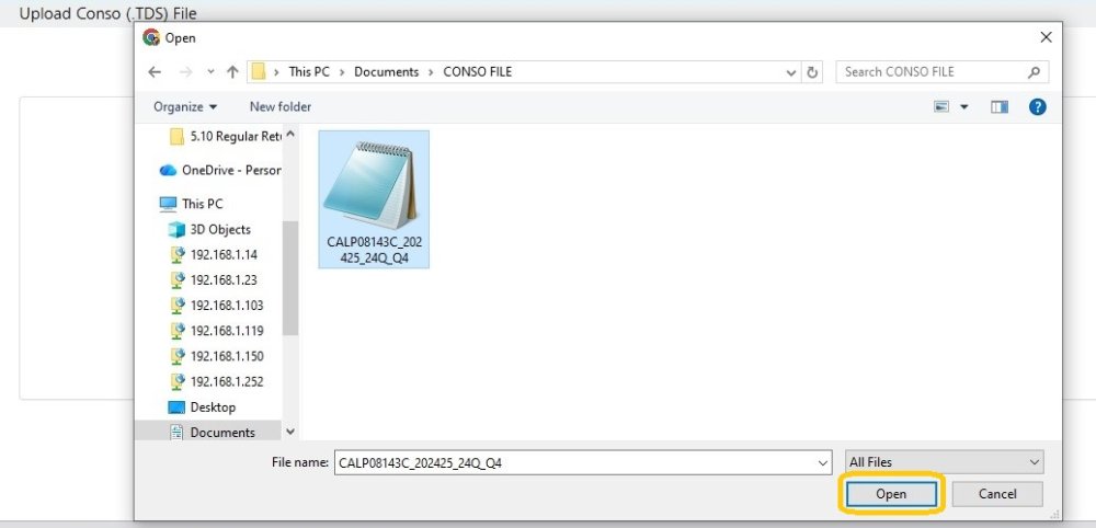 Open Conso File