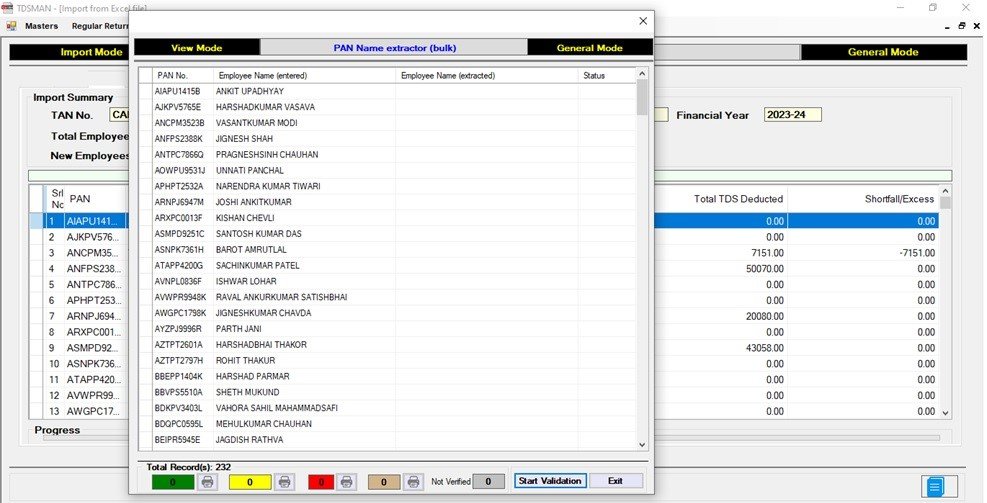 Pan Verification before data import