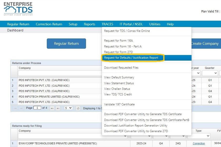 request-for-defaults-justification-report