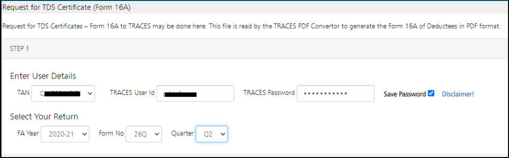 Request for Form 16A request-for-form-16a