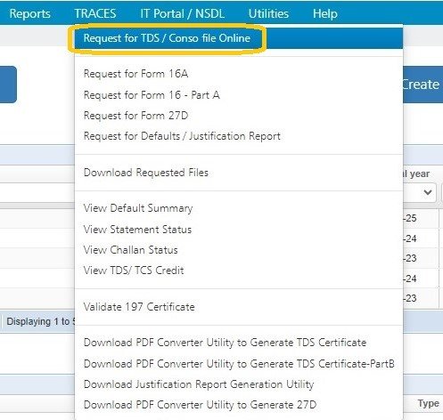 Request for TDS/Conso File Online request-for-tds-conso-file-online