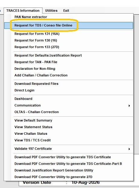 Request for TDS / Conso File Online request-for-tds-or-conso-file-online-button