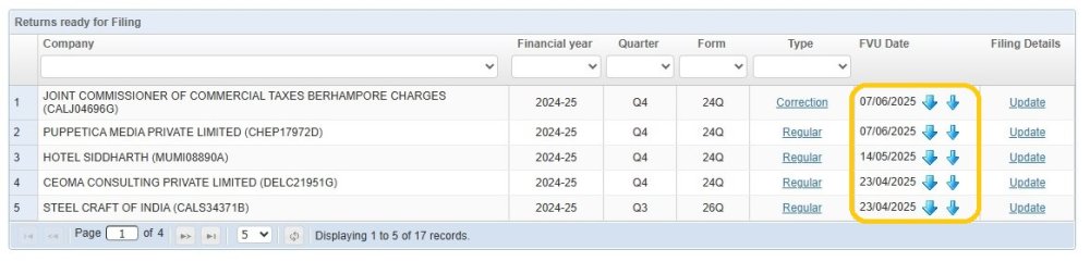 Returns ready for filing - Dashboard returns-ready-for-filing-dashboard