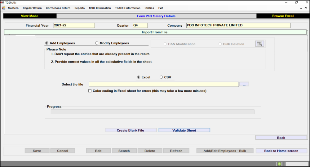 Salary Details - Add Employees