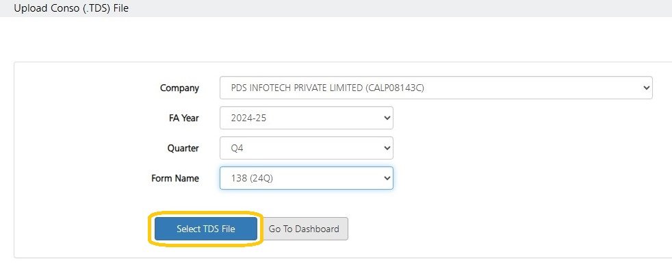 Select TDS File