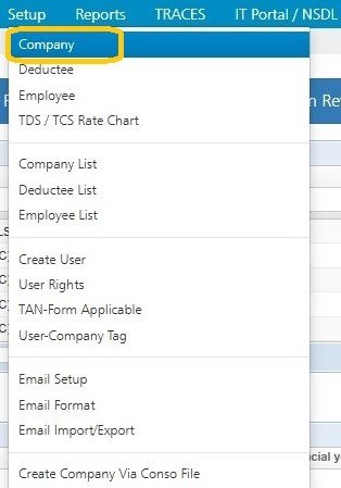 Setup - Company setup-company