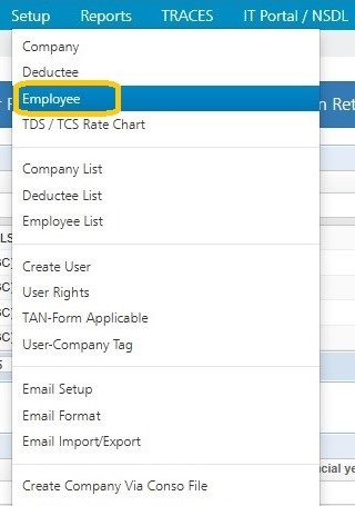 Setup - Employee Setup - Employee