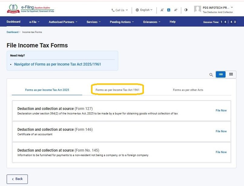 Step 4 - Online Filling of Return