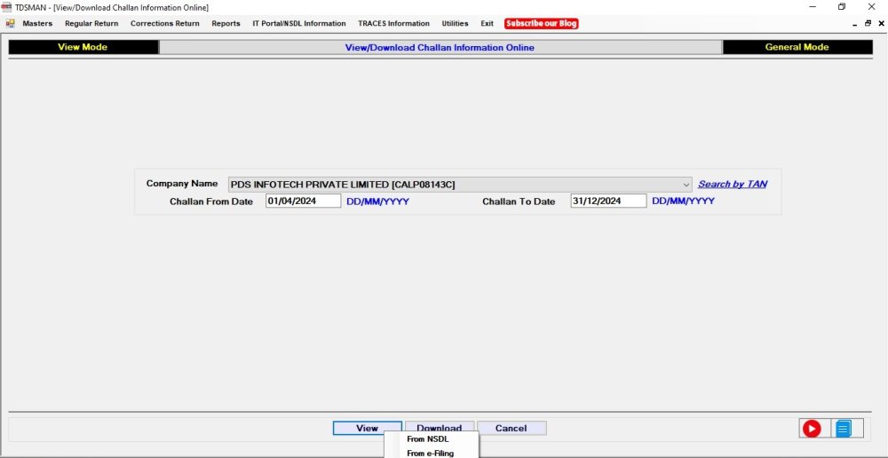 Download CSI File (efilling / NSDL)