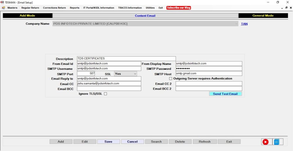 Figure - Email Certificate