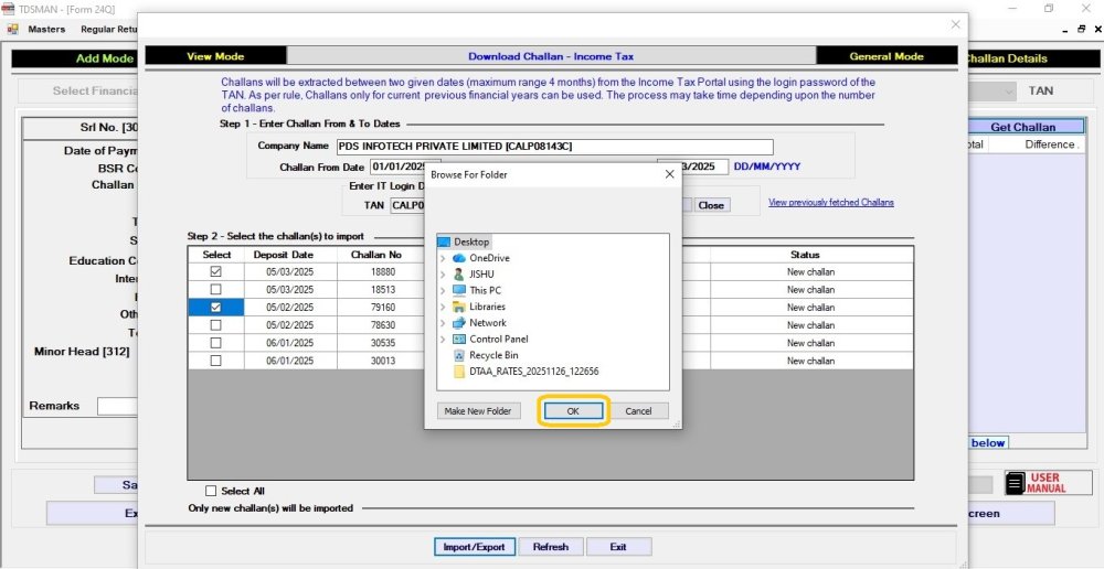 Get Challan from Income tax 11