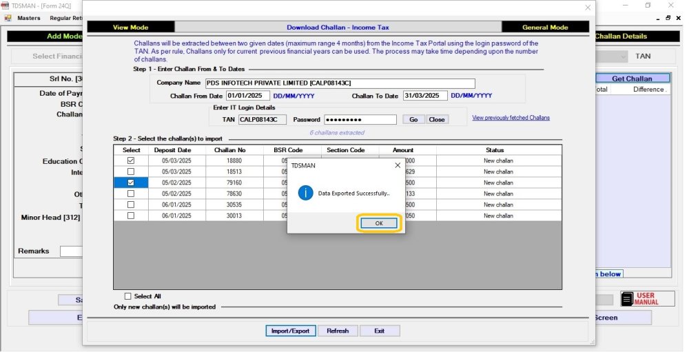 Get Challan from Income tax 12