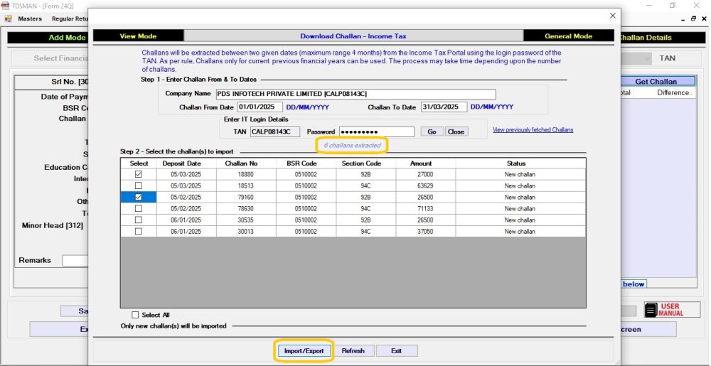 Get Challan from Income tax 4