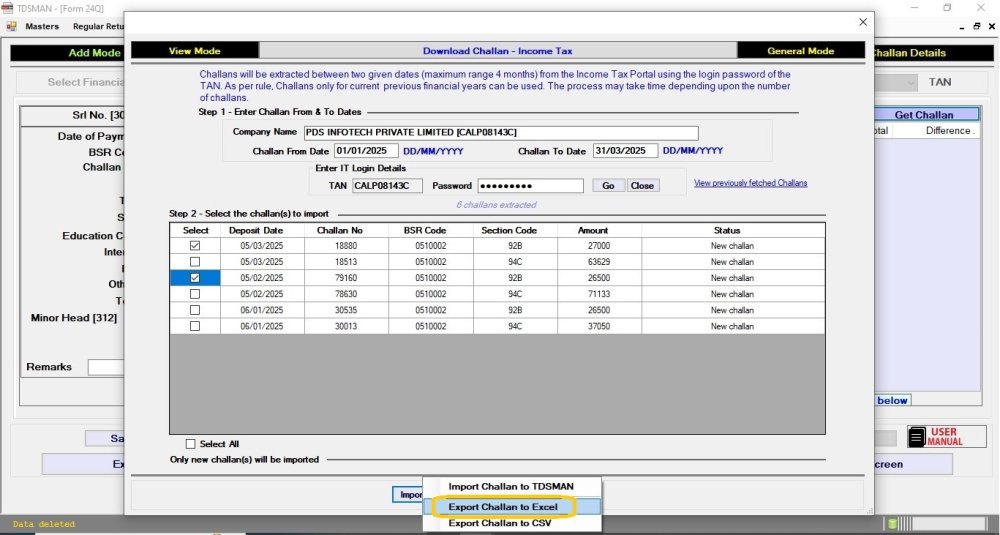 Get Challan from Income tax 7