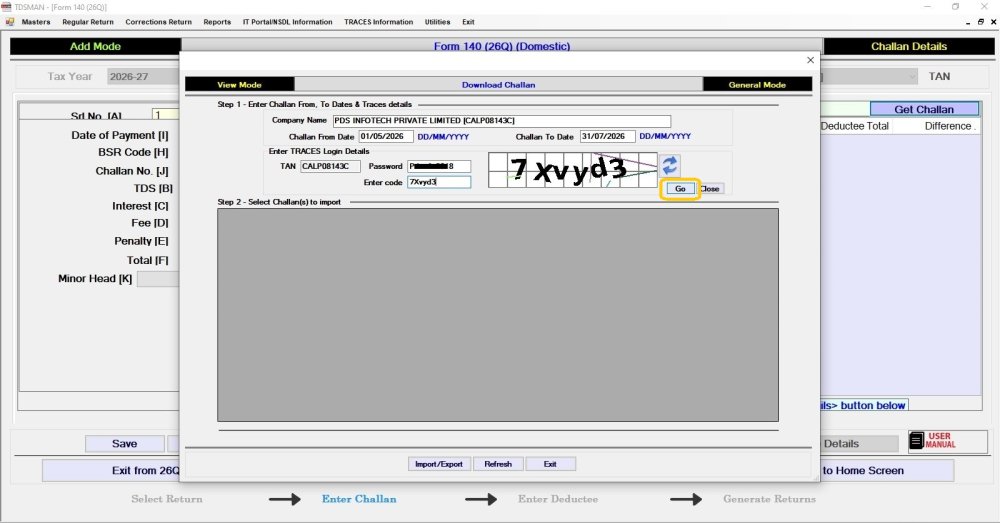 Get Challan from Traces 2
