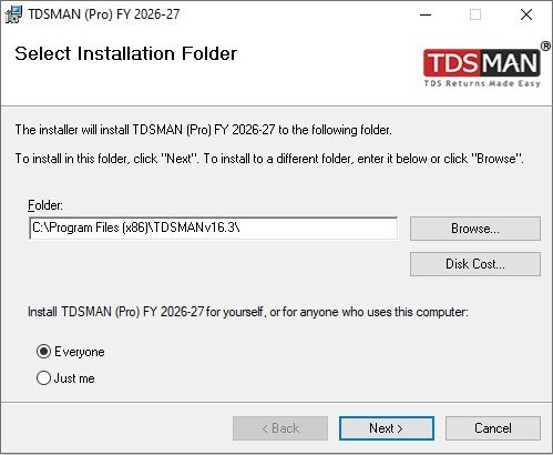 TDSMAN Installation - Step 3