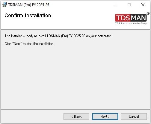 TDSMAN Installation - Step 4