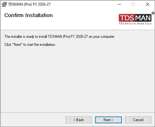 TDSMAN Installation - Step 4