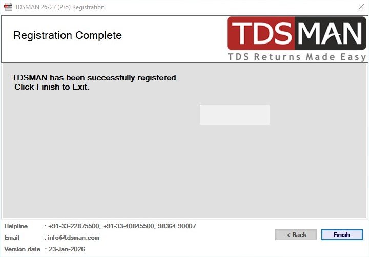 TDSMAN Registration - Step 4