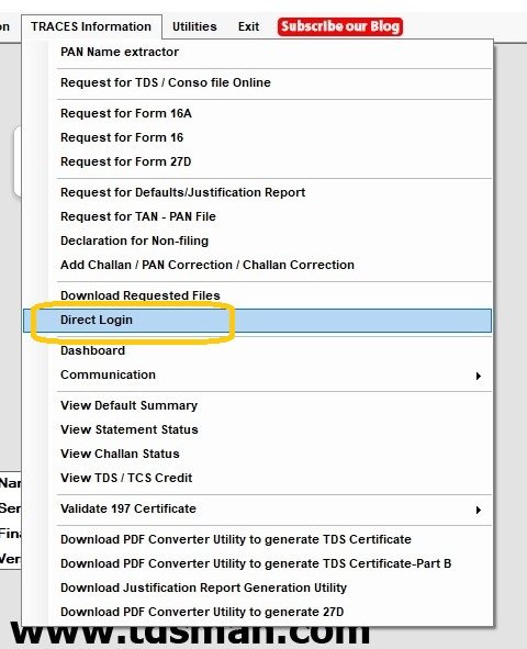 Traces - Direct Login