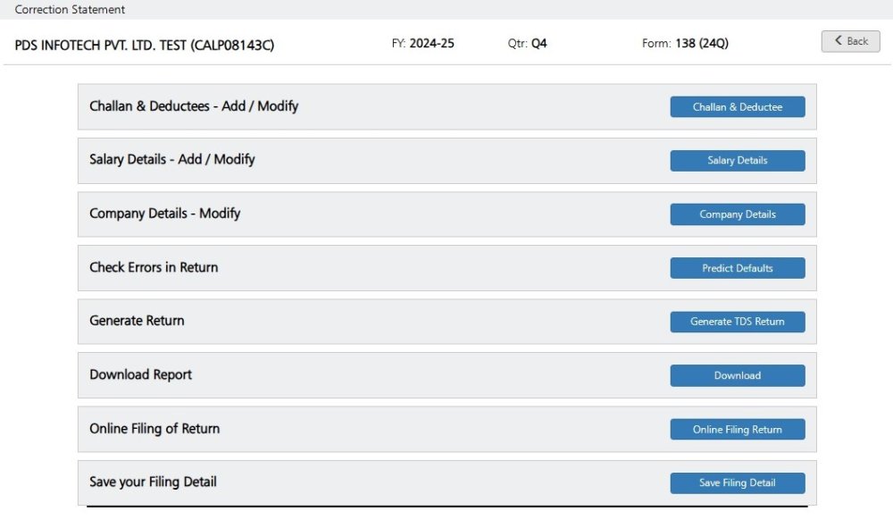 Correction - Dashboard