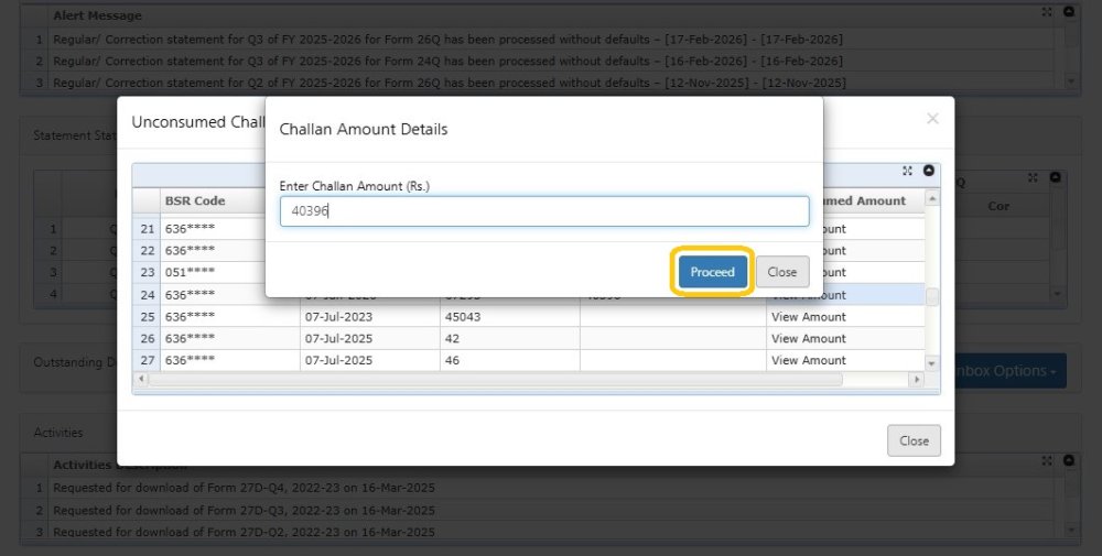 Unconsumed Challan 2