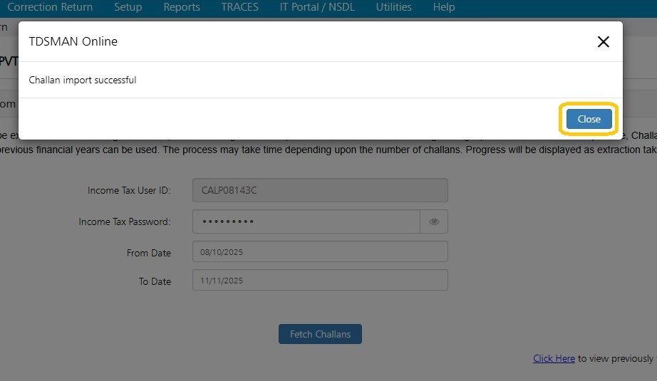 Fetch Challans From It Portal 5