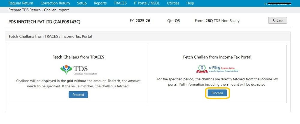 Fetch Challans From It Portal