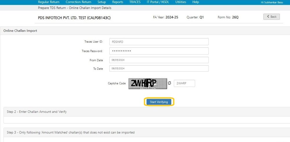 Challan Import - 2 Challan Import - 2