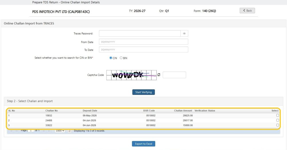 Challan Import - 4 Challan Import - 4