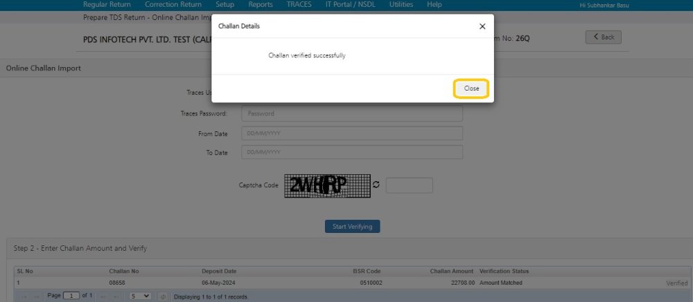 Challan Import - 5 Challan Import - 5