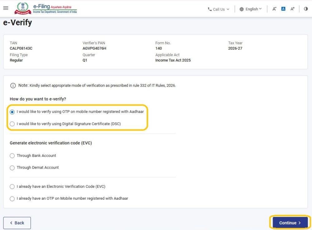 Online Filing of Return - Step 9 TMO- Online Filing of Return