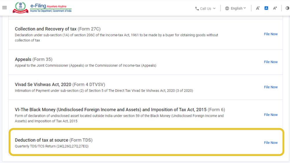 Online Filing of Return - Step 4 TMO- Online Filing of Return