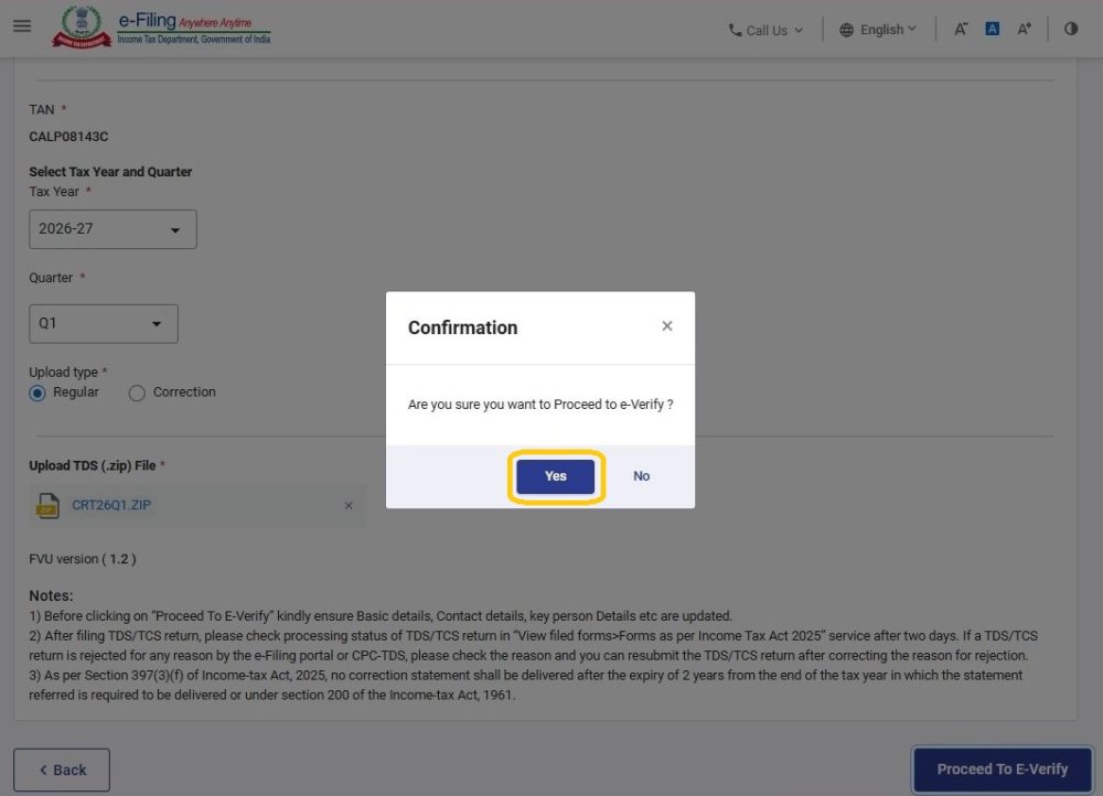 Online Filing of Return - Step 8 TMO- Online Filing of Return