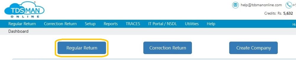 Regular Return - Dashboard regular-return-dashboard