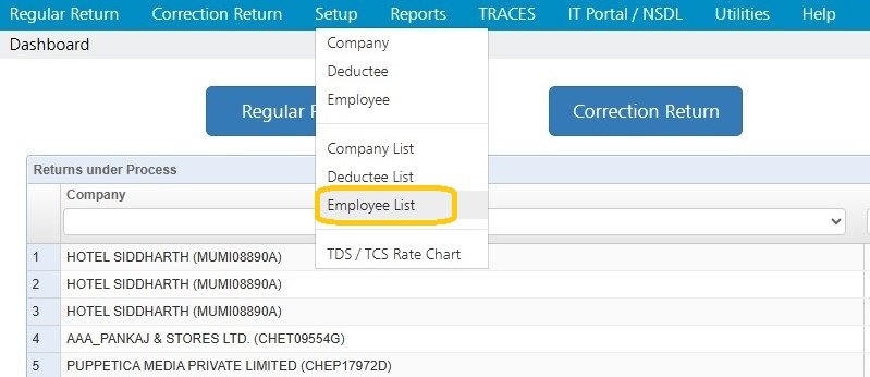 Setup - Employee List employee-list-n