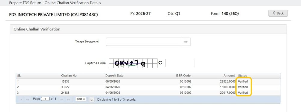 Verify Challan - 3