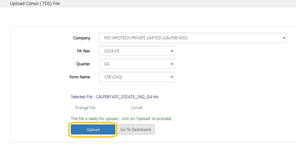 Upload Conso File