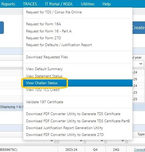 View Challan Status view-challan-status