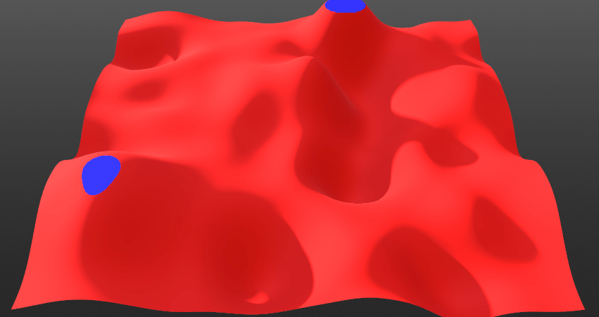 Increasing blue layer's threshold, blending from above.