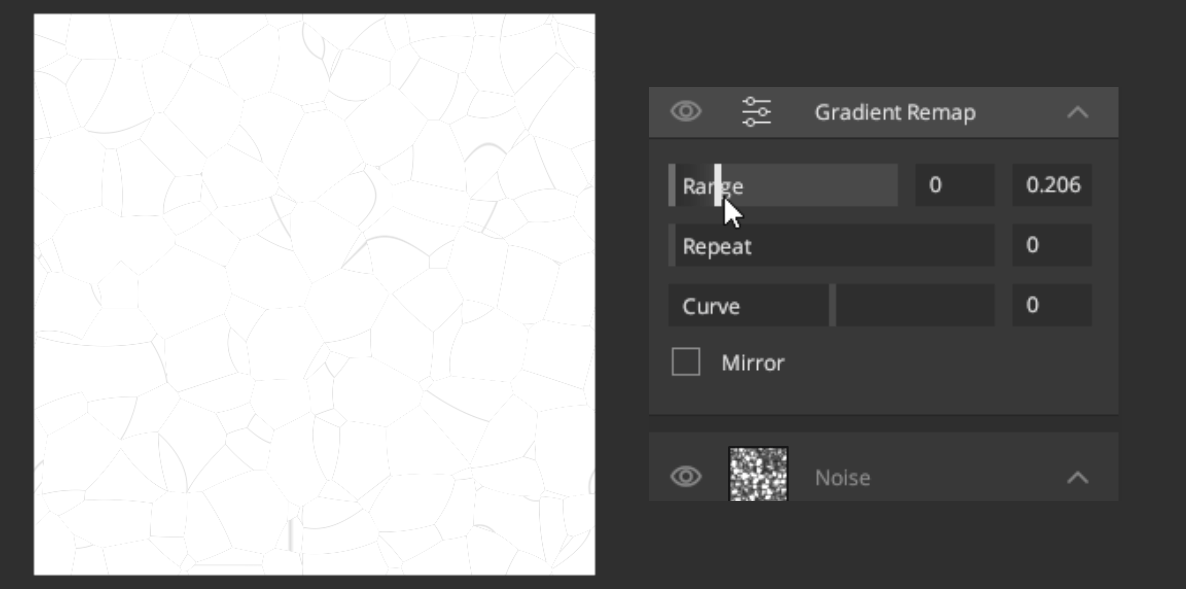 Demonstration of gradient remap on noise component