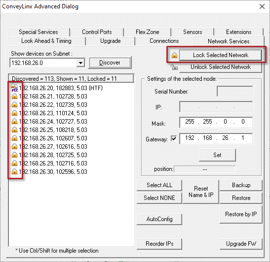Network Lock Feature ConveyLinx ERSC Complete Guide 5.1