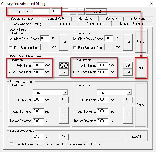 Jam Auto Clear Timers - Conveylinx Ersc Complete Guide - 5.1